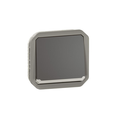 Legrand Grey Push Button Light Switch, 1 Way