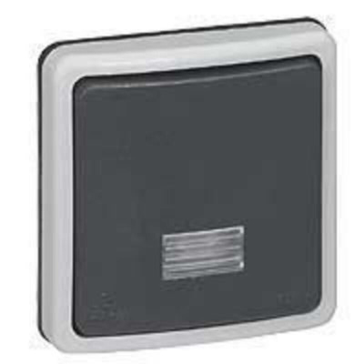 Legrand Grey Push Button Light Switch, 1 Way