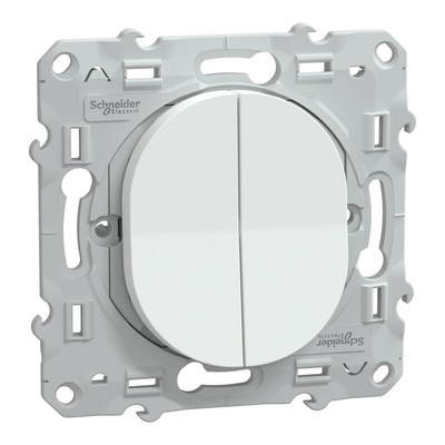 2 Way White Switch Mechanism 10A, Ovalis C Series Series