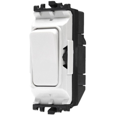 MK Electric 2 Way White Switch Insert Module 20A, Grid Plus Series