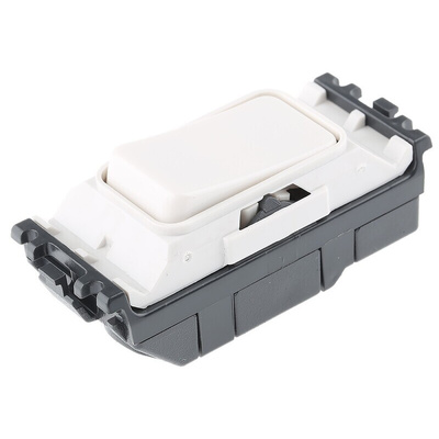 MK Electric 1 Way White Switch Insert Module 20A, Grid Plus Series
