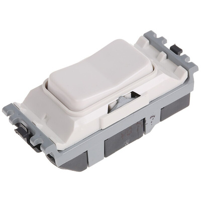 MK Electric 2 Way White Switch Insert Module 20A, Grid Plus Series