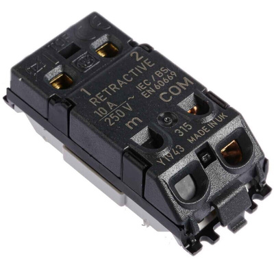 MK Electric 2 Way White Switch Insert Module 10A, Grid Plus Series