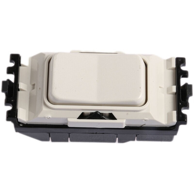 MK Electric 2 Way White Switch Insert Module 10A, Grid Plus Series