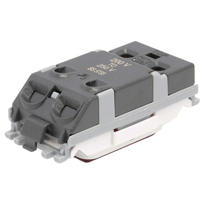 MK Electric 2 Way Red Switch Insert Module 20A, Grid Plus Series