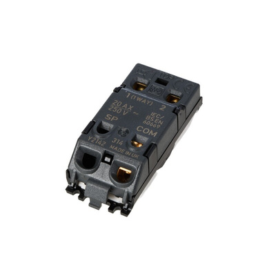 MK Electric 2 Way White Switch Insert Module 20A, Grid Plus Series