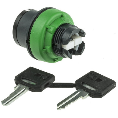 Schneider Electric Harmony XB5 3-position Key Switch Head, Spring Return Right to Centre, 30mm Cutout