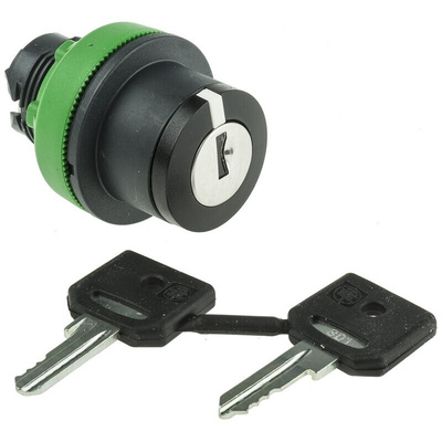 Schneider Electric Harmony XB5 3-position Key Switch Head, Latching, 30mm Cutout
