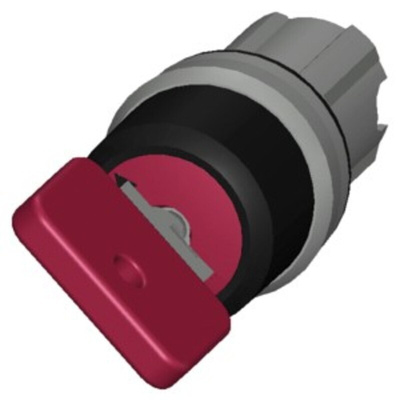 Siemens 3SU1 2-position Key Switch Head, Momentary, 22mm Cutout