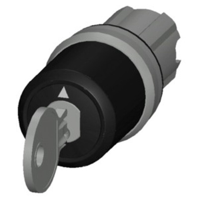 Siemens 3SU1 3-position Key Switch Head, Momentary, 22mm Cutout