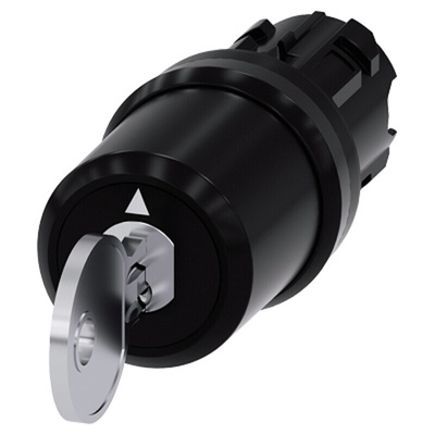 Siemens 3SU1000 3-position Key Switch Head, Momentary