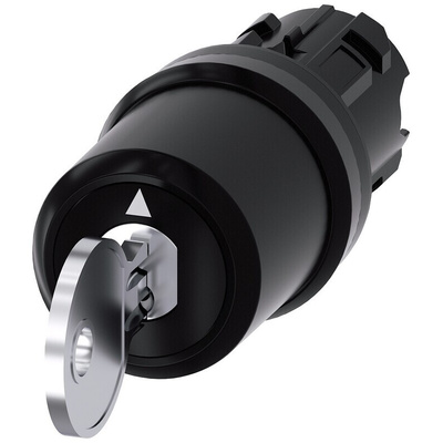 Siemens SIRIUS ACT 3-position Key Switch Head, Latching, 22mm Cutout