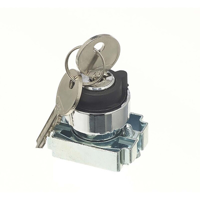 RS PRO 2-position Key Switch Head, Latching, 22mm Cutout