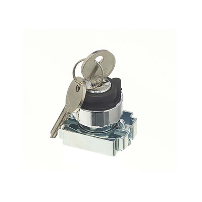 RS PRO 2-position Key Switch Head, Spring Return, 22mm Cutout