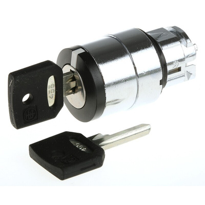 Schneider Electric Harmony XB4 3-position Key Switch Head, Latching, 22mm Cutout