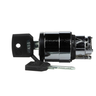Schneider Electric Harmony XB4 2-position Key Switch Head, Latching, 22mm Cutout