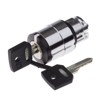 Schneider Electric Harmony XB4 3-position Key Switch Head, Latching, 22mm Cutout