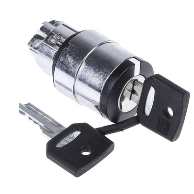 Schneider Electric Harmony XB4 2-position Key Switch Head, Spring Return from Left and Right, 22mm Cutout