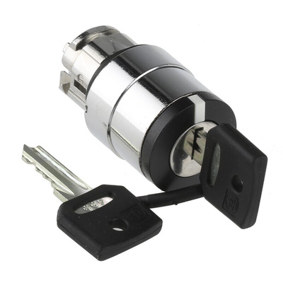 Schneider Electric Harmony XB4 3-position Key Switch Head, Spring Return to Centre, 22mm Cutout