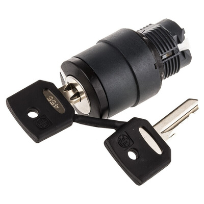 Schneider Electric Harmony XB5 2-position Key Switch Head, Spring Return from Left and Right, 22mm Cutout