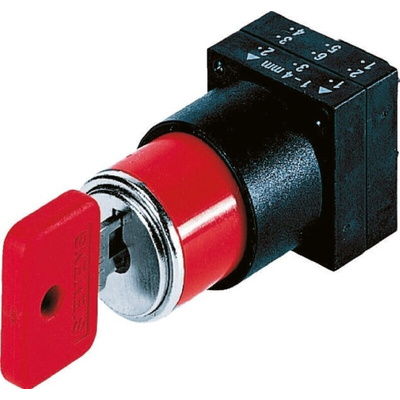 Siemens 3SB3 2-position Key Switch Head, Latching, 22mm Cutout