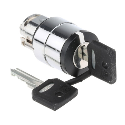 Schneider Electric Harmony XB4 3-position Key Switch Head, Spring Return Right to Centre, 22mm Cutout