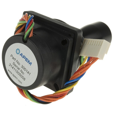 APEM 2-Axis Contactless Joystick Button, Hall Effect, IP65 5V