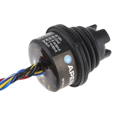 Apem 2-Axis Joystick Switch Castle, Hall Effect, IP68, IP69K 5V