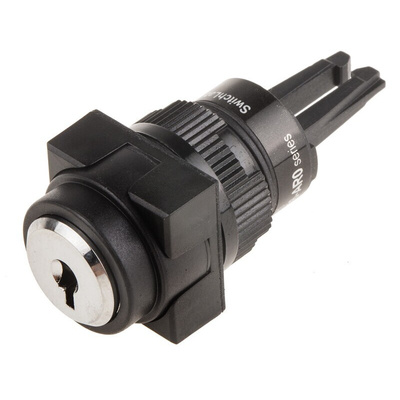 RS PRO 2-position Key Switch Head, Latching, 16mm Cutout