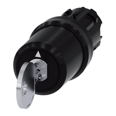 Siemens SIRIUS ACT 3-position Key Switch Head, Latching, 22mm Cutout