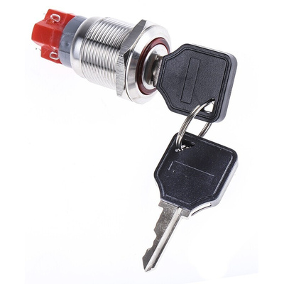 IP40 Key Switch, SPDT, 5 A 2-Way