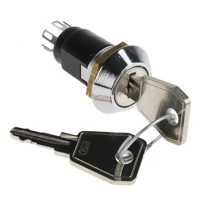 Key Switch, DP-CO, 1 A @ 24V ac dc / 115V ac 2-Way Common-Key