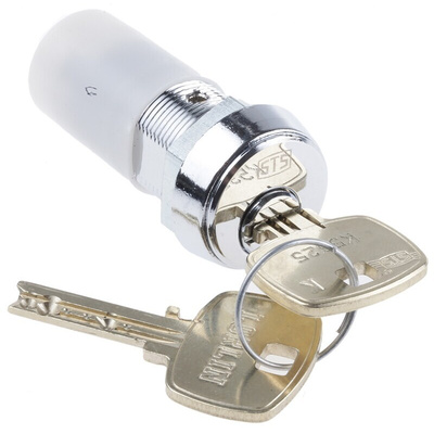 Key Switch, DPDT, 5 A @ 115 V ac 2-Way Flat-Key