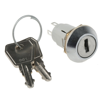 IP66, IP67 Key Switch, SPDT, 5 A@ 115 V ac 2-Way Random-Key