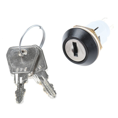 IP67 Key Switch, SPDT, 3 A@ 50 V dc, 5 A@ 115 V ac 2-Way Random-Key