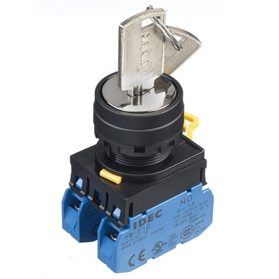IP65 Key Switch, DPST 3-Way
