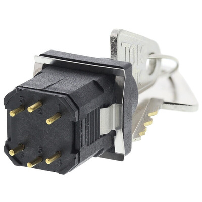 Key Switch, 100 mA @ 30 V dc 3-Way