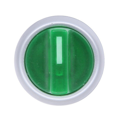 RS PRO 2 Position Selector Switch Head, 22mm Cutout, Green Handle