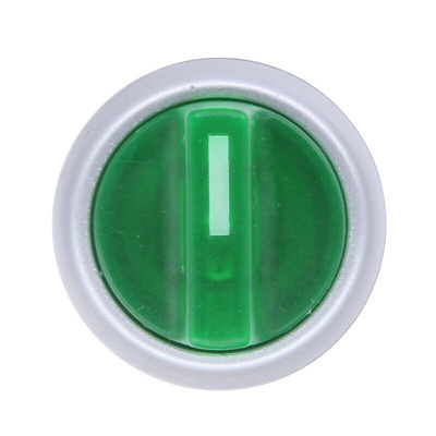 RS PRO 3 Position Selector Switch Head, 22mm Cutout, Green Handle