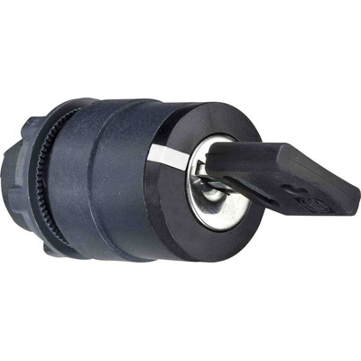 Schneider Electric ZB5 2-position Key Switch Head, Spring Return Right to Left, 22mm Cutout