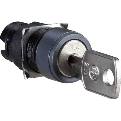 Schneider Electric ZB6 2-position Key Switch Head, 16mm Cutout
