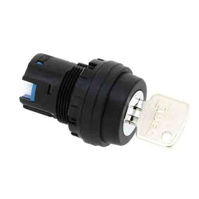 Idec HW 2-position Key Switch Head, Spring Return, 22mm Cutout