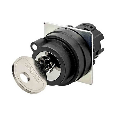 Omron A22NK 2-position Key Switch Head, 22mm Cutout