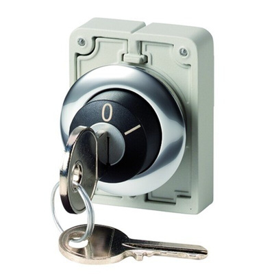 Eaton M30 2-position Key Switch Head, Maintained, 30mm Cutout