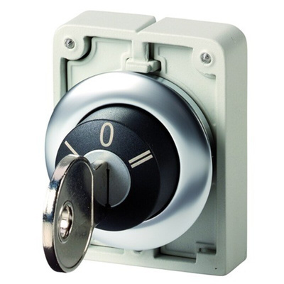 Eaton M30 3-position Key Switch Head, Maintained, 30mm Cutout