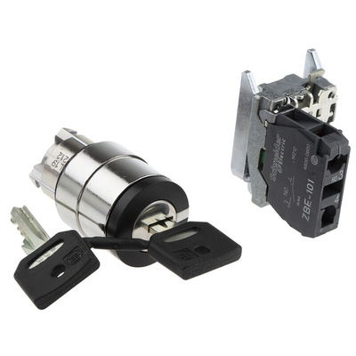 IP66, IP67, IP69(IP69K) Key Switch, 1NO 2-Way