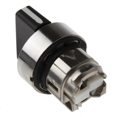 Schneider Electric Harmony XB4 Series 3 Position Selector Switch Head, 22mm Cutout, Black Handle