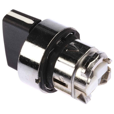 Schneider Electric Harmony XB4 Series 3 Position Selector Switch Head, 22mm Cutout, Black Handle