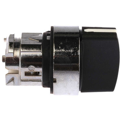 Schneider Electric Harmony XB4 Series 3 Position Selector Switch Head, 22mm Cutout, Black Handle