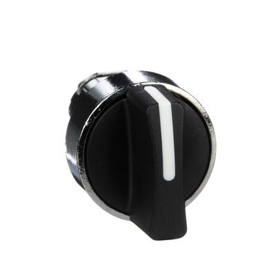 Schneider Electric Harmony XB4 Series 3 Position Selector Switch Head, 22mm Cutout, Black Handle